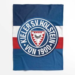 Holstein Kiel FC Kieler SV Holstein 1900 blauer Hintergrund 07 Fleecedecke - Decke 2
