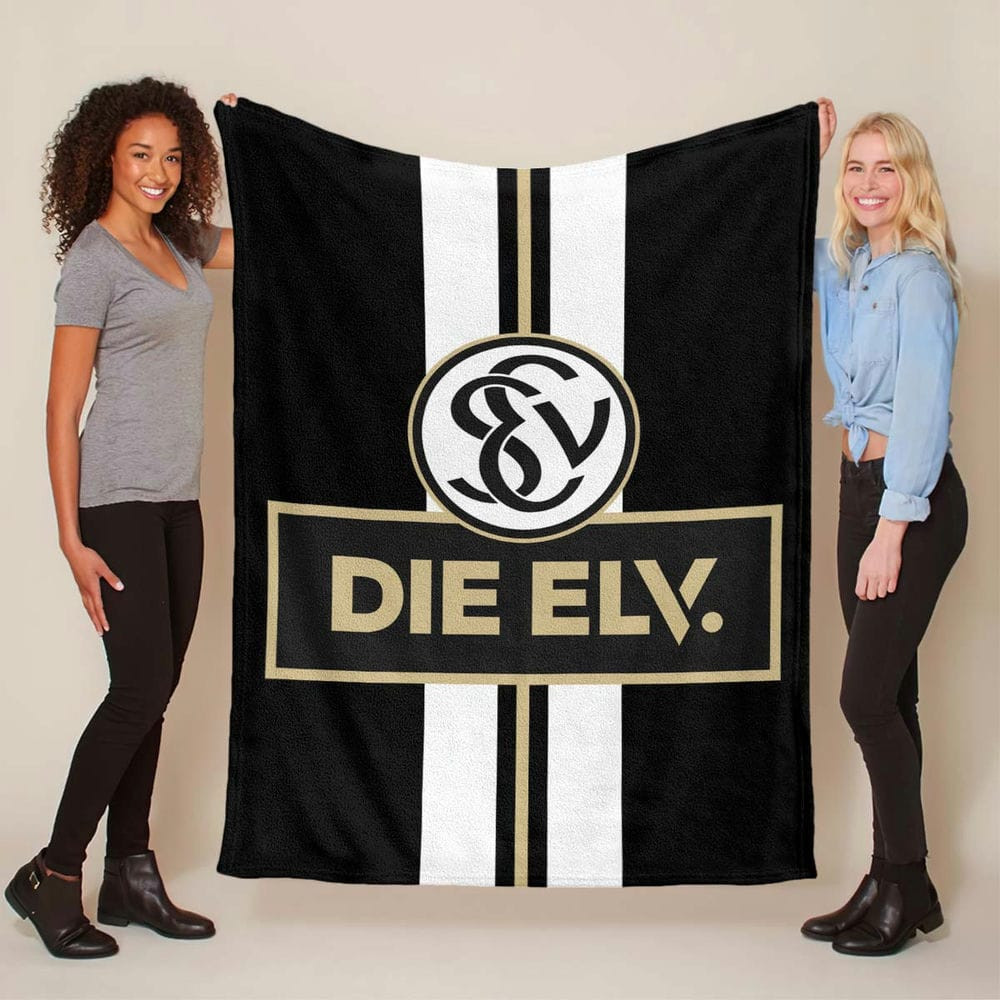 SV 07 Elversberg schwarzer Hintergrund sve01 Fleecedecke - Decke