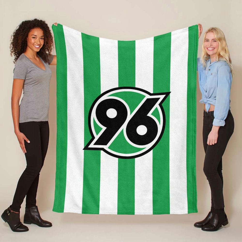 Hannover 96 grüner Hintergrund 03 Fleecedecke - Decke