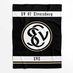 SV 07 Elversberg schwarzer Hintergrund sve05 Fleecedecke - Decke 2