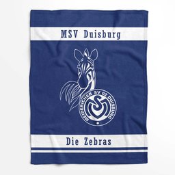 MSV Duisburg weiß blau Die Zebras 02 Fleecedecke - Decke 2