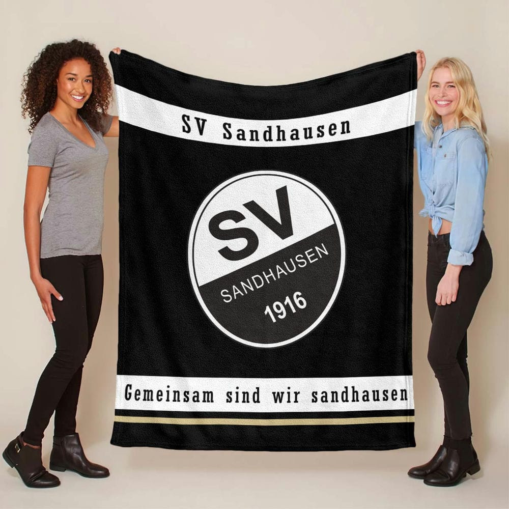 SV Sandhausen schwarz weiß 07 Fleecedecke - Decke