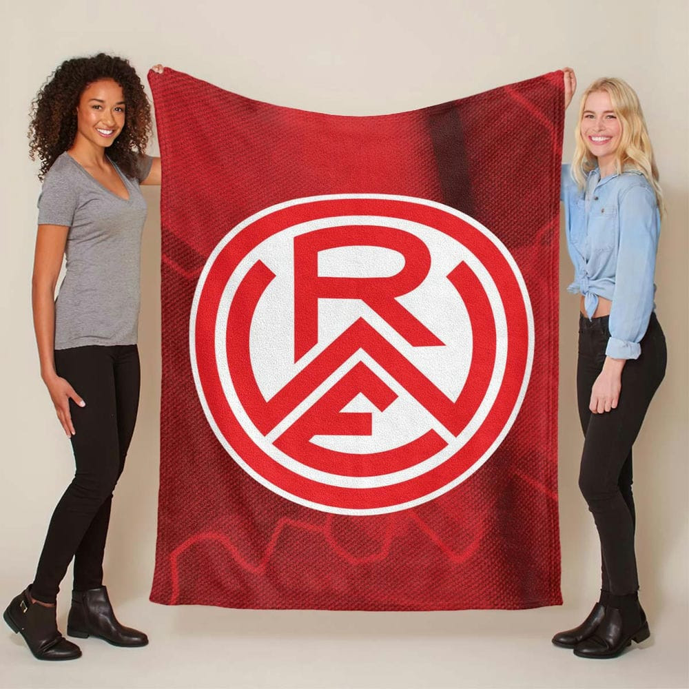 Rot-Weiss Essen RWE Roter Hintergrund Fleecedecke - Decke