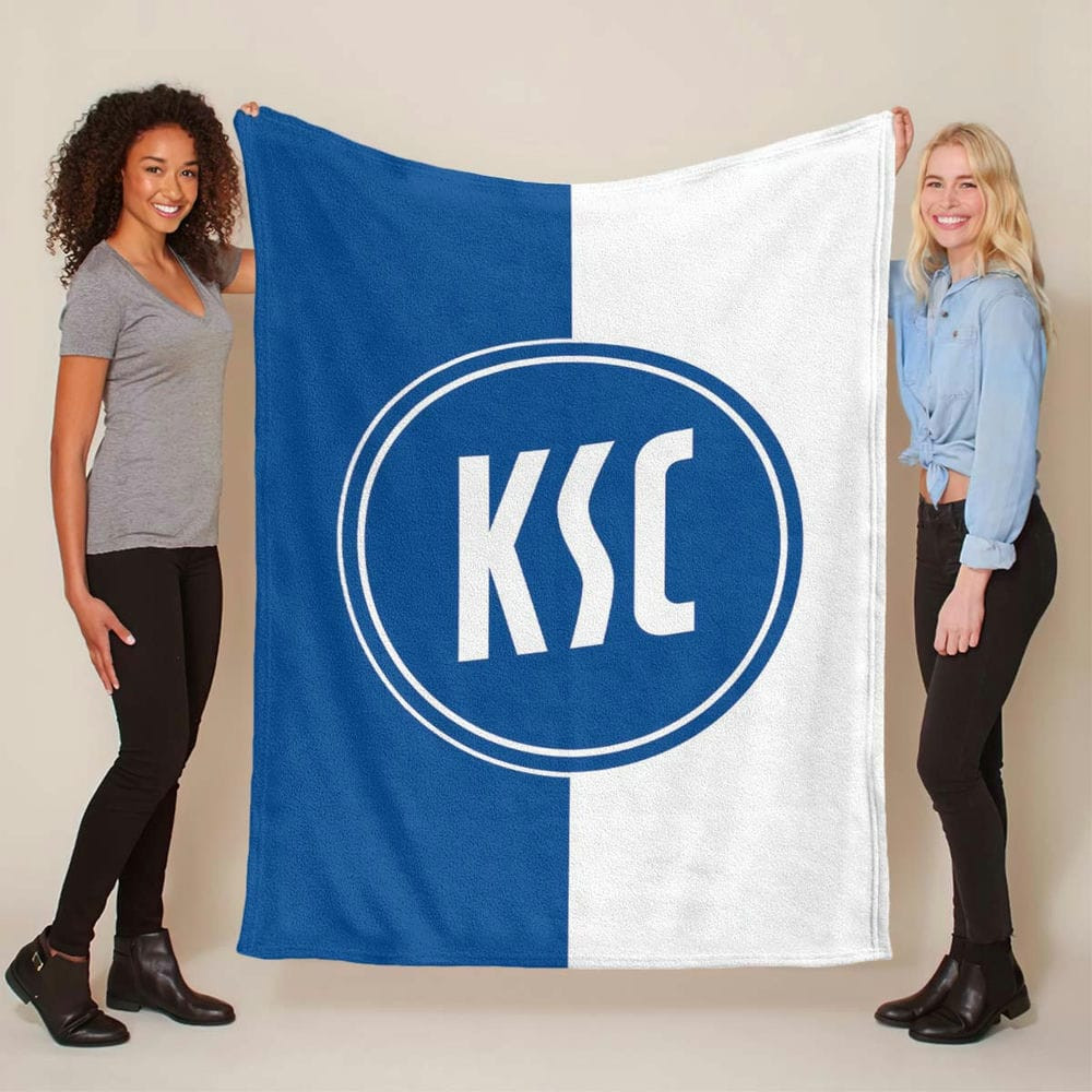 Karlsruher SC KSC blau 03 Fleecedecke - Decke