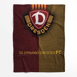 SG Dynamo Dresden gelbes Leder Fleecedecke - Decke 2