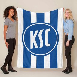 Karlsruher SC KSC blau 02 Fleecedecke - Decke