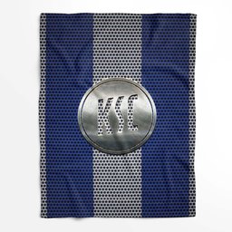Karlsruher SC KSC blau weiß Metallgeflecht Fleecedecke - Decke 2