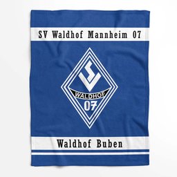 SV Waldhof Mannheim 07 weiß blauer Hintergrund SVW 04 Fleecedecke - Decke 2