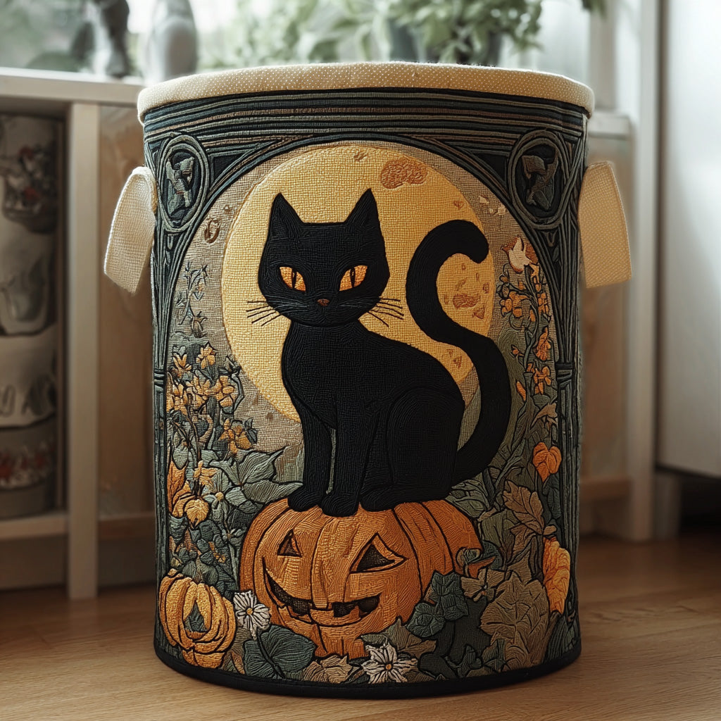 Haunted Paws Quilted Laundry Basket Merch For Family Time