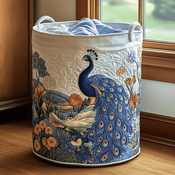 Peacock Dream Quilted Laundry Basket Fall Merch Pick