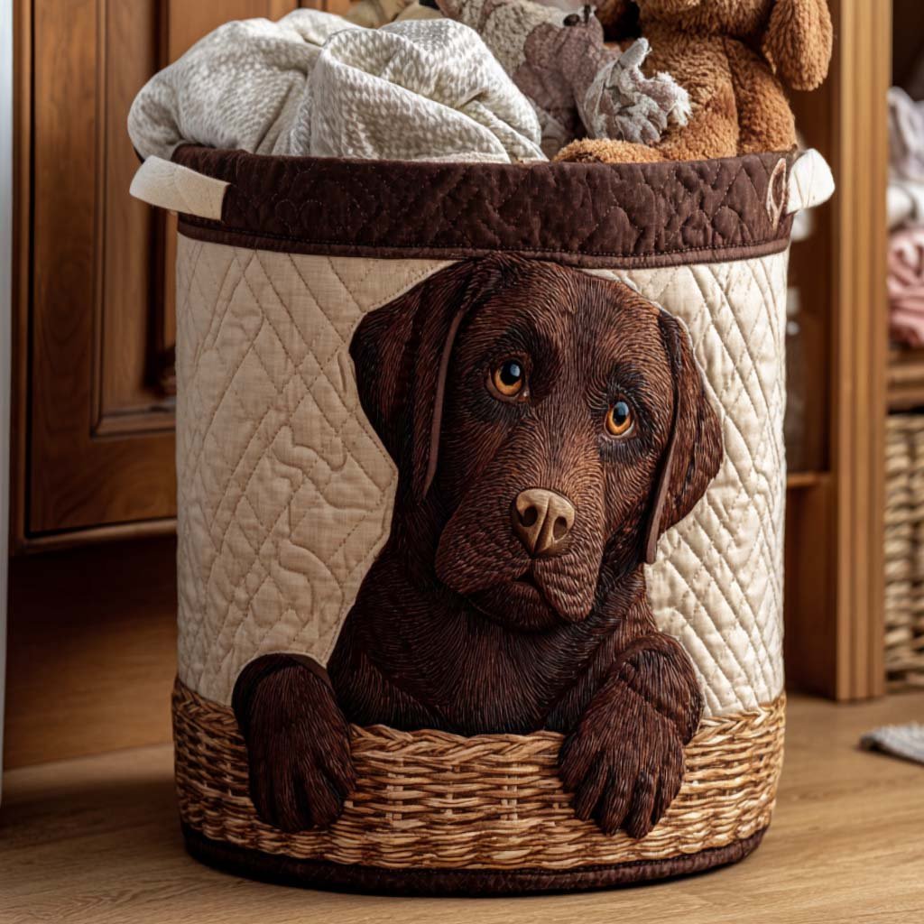 Sweet Eyes Quilted Laundry Basket Merch For Home And Living