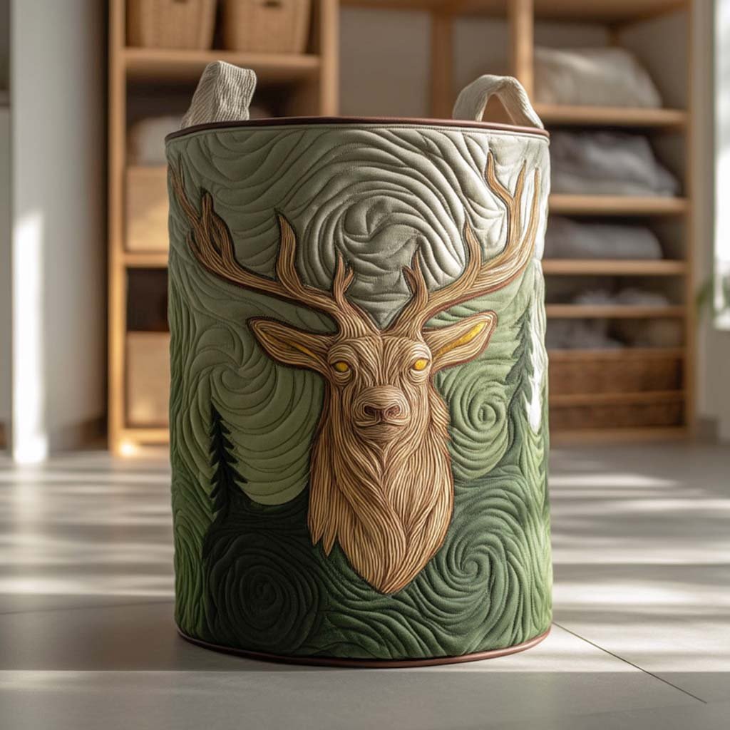 Wilderness Spirit Quilted Laundry Basket Merch For Home And Living