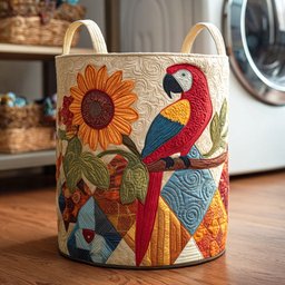 Forest Flight Quilted Laundry Basket Perfect Gift For Apartment Living