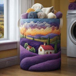 Violet Fields Quilted Laundry Basket Mother�s Day Merch Gift