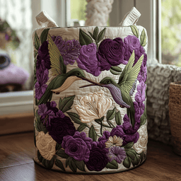 Hummingbird Delight Quilted Laundry Basket Top Choice For Housewarming
