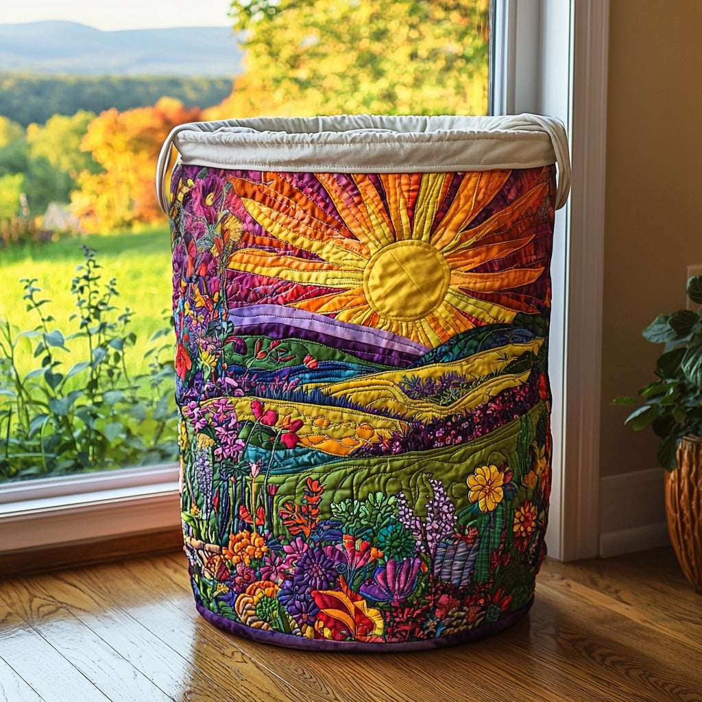 Golden Dawn Quilted Laundry Basket Merch For Mom