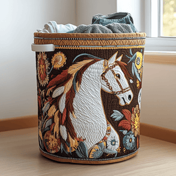 Horse Haven Quilted Laundry Basket Great Idea For New Home