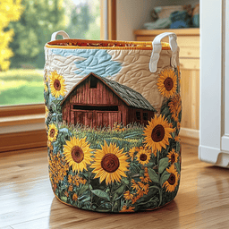 Golden Harvest Quilted Laundry Basket Winter Merch Essentials