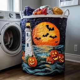 Haunted Lighthouse Quilted Laundry Basket Ideal Present For Newlyweds