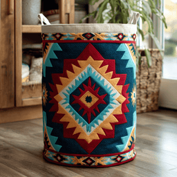 Golden Horizon Quilted Laundry Basket Winter Merch Essentials