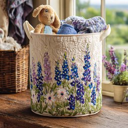 Wildflower State Magic Quilted Laundry Basket Perfect Gift For Your House