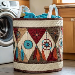 Tribal Soul Dreamcatcher Quilted Laundry Basket Spring Merch Pick
