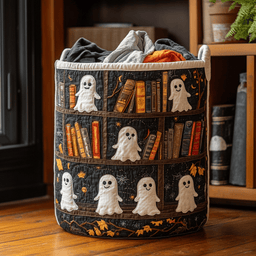 Spooky Woods Quilted Laundry Basket Merch For Family Time
