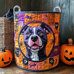 Purple Pitty Quilted Laundry Basket Merch For Family