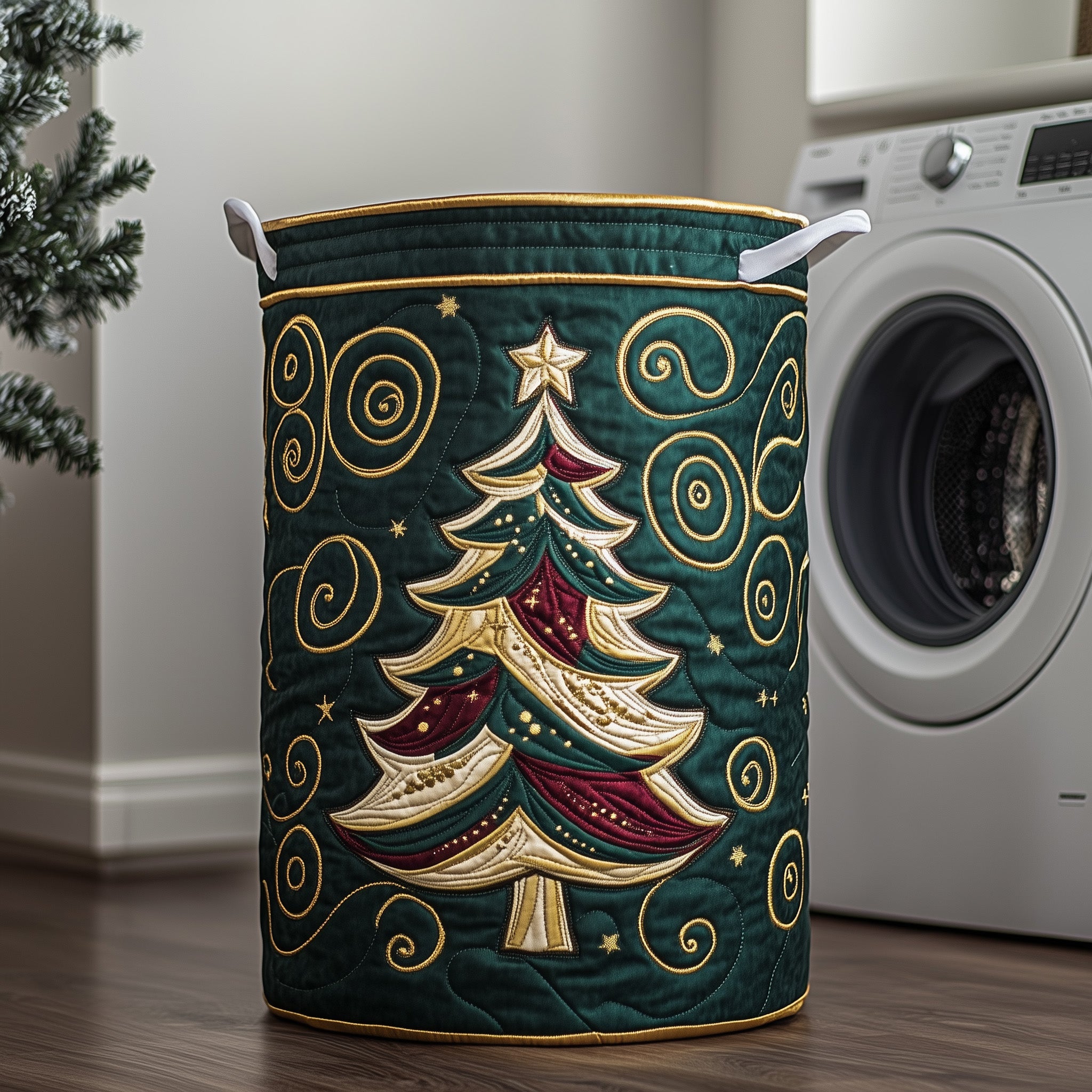 Jolly Pine Quilted Laundry Basket Unique Gift For Laundry Lovers