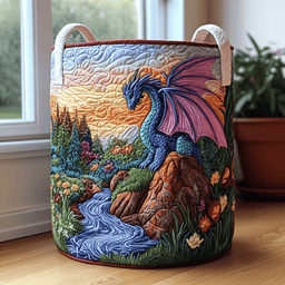 Mystic Dragon Quilted Laundry Basket Holiday Season Merch