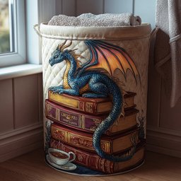 Mystic Wings Quilted Laundry Basket Merch For Him