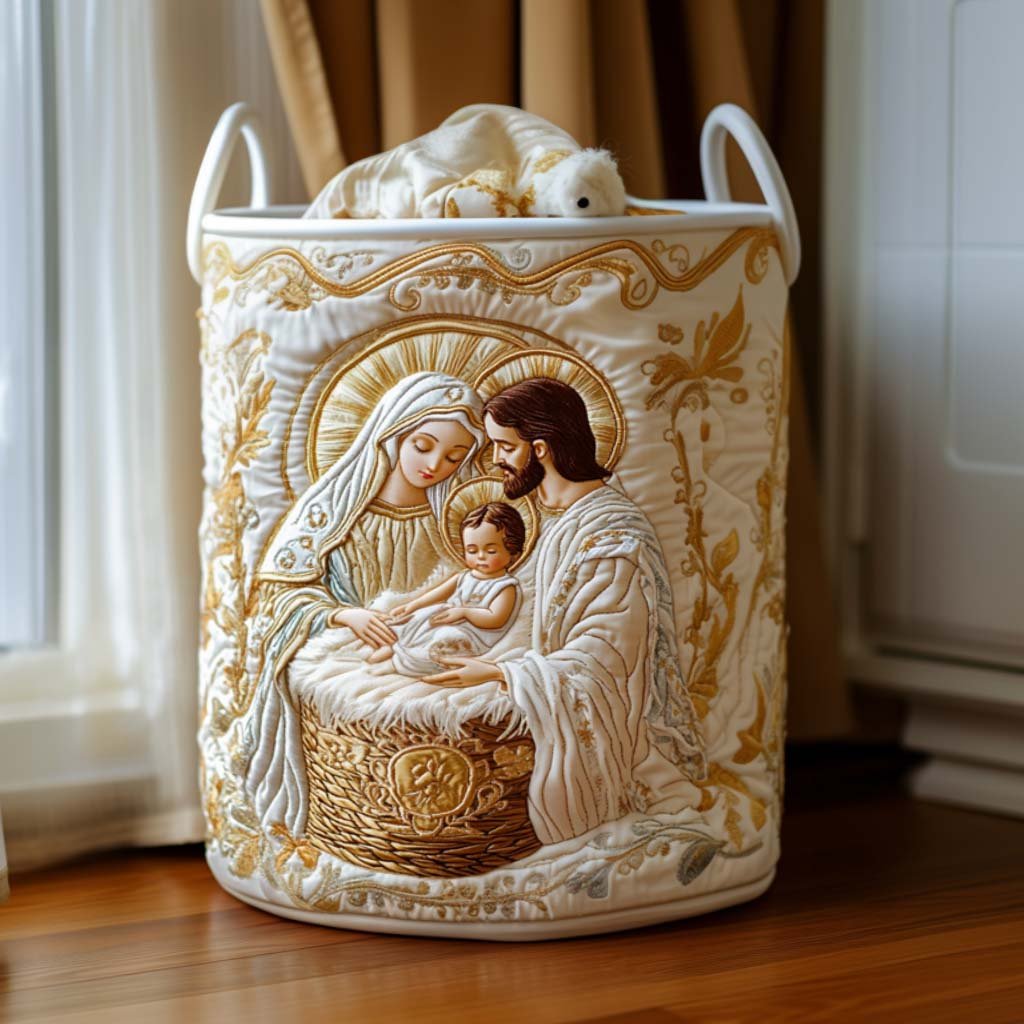 Glory Shine Quilted Laundry Basket Merch For Dad