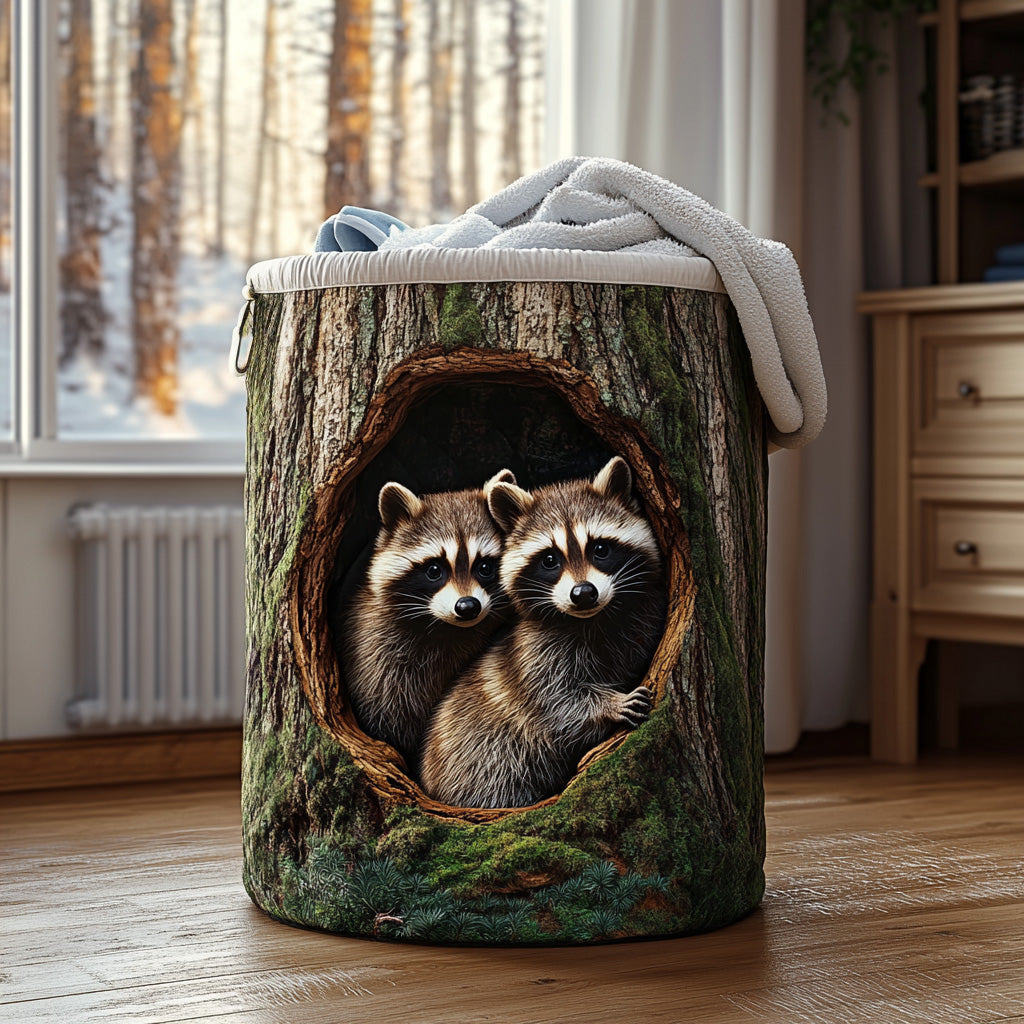 Forest Twins Quilted Laundry Basket Back To School Merch