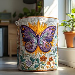 Petal Flight Quilted Laundry Basket Unique Gift For Laundry Lovers