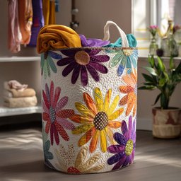 Vintage Garden Quilted Laundry Basket Perfect Gift For Your House