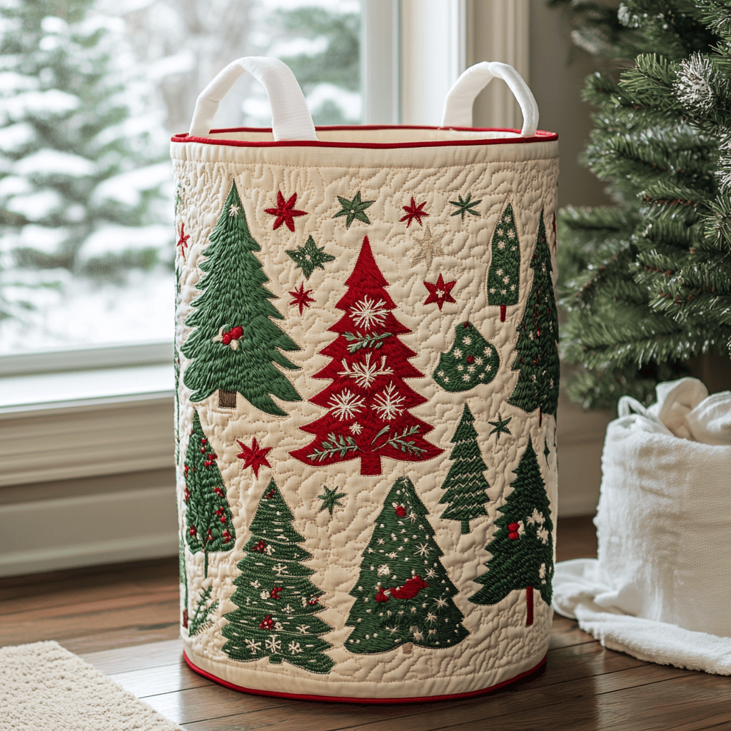 Golden Pines Quilted Laundry Basket Must-Have Laundry Essential