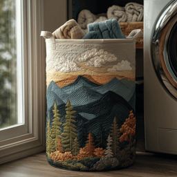 Forest Glow Quilted Laundry Basket Must-Have Home Essential