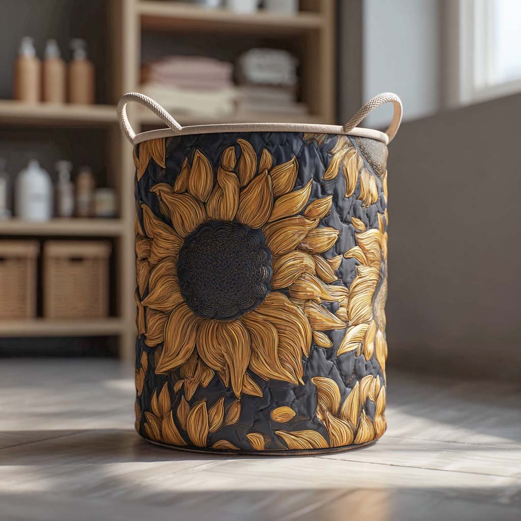 Rustic Glow Quilted Laundry Basket Back To School Merch