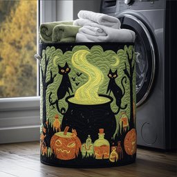 Potion Cat Quilted Laundry Basket Perfect Gift For Your House