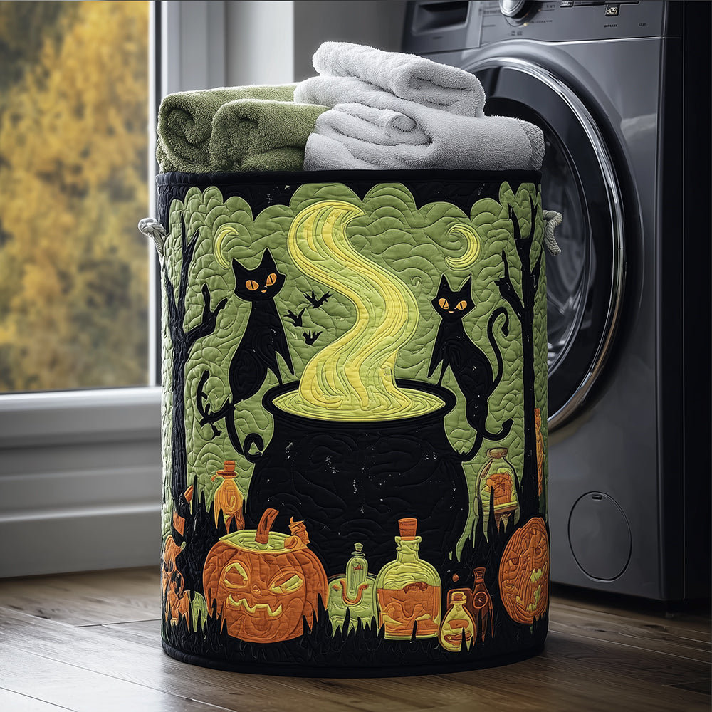 Potion Cat Quilted Laundry Basket Perfect Gift For Your House