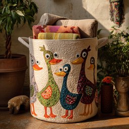 Quackadelic Quilted Laundry Basket Father�s Day Merch Gift