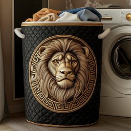 Majesty Lion Quilted Laundry Basket Merch For Home And Bedroom