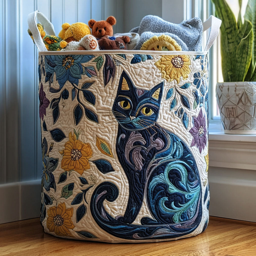 The Nine Lives League Quilted Laundry Basket Holiday Gift For Laundry Lovers