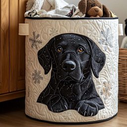 Snowy Friend Quilted Laundry Basket Father�s Day Merch Gift