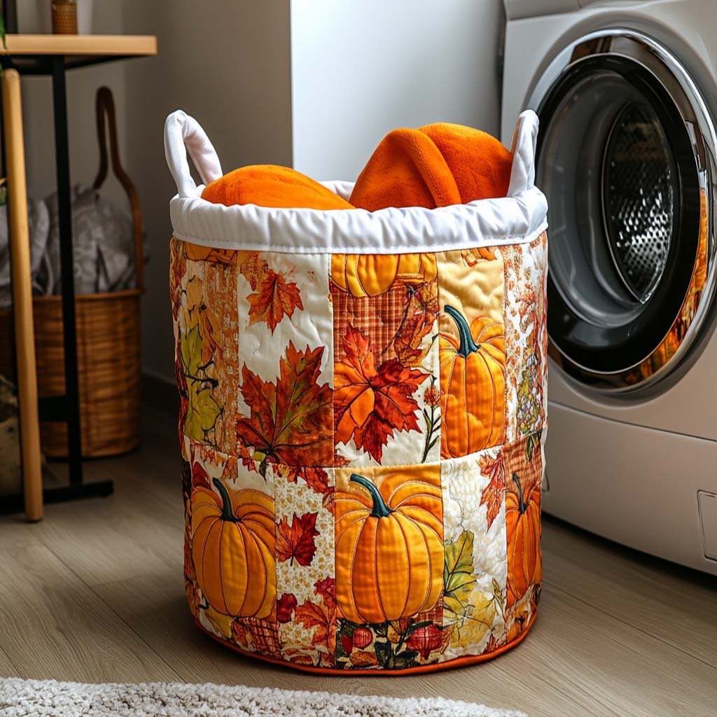 Rustic Haven Quilted Laundry Basket Anniversary Merch Gift