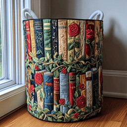 Forest Books Quilted Laundry Basket Perfect Gift For College Dorm