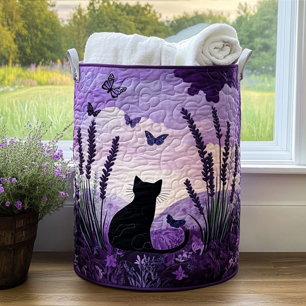 Midnight Meadow Quilted Laundry Basket Valentine�s Day Merch Gift