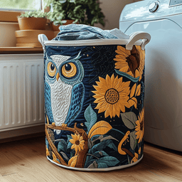 Golden Owl Quilted Laundry Basket Excellent Gift For Her