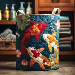 Lotus Companions Quilted Laundry Basket Merch For Him