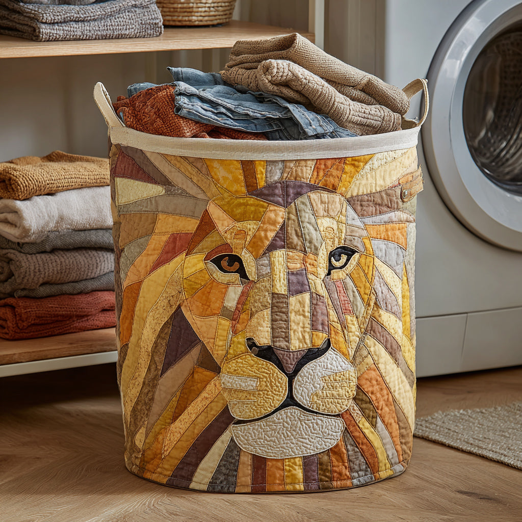 Regal Lion Quilted Laundry Basket Merch For Mom